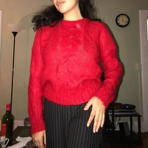 Vintage hand knit acrylic sweater